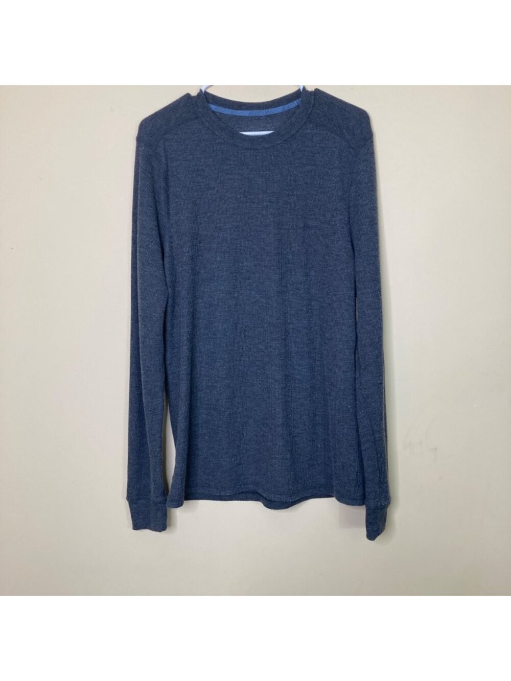 Cuddl Duds Waffle Thermal Top Men Large Gray Heathered Coal Leisure some pilling